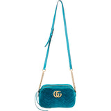 Gucci Chevron Satin Marmont Crossbody Bag