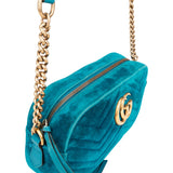Gucci Chevron Satin Marmont Crossbody Bag