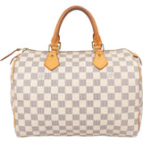 Louis Vuitton Damier Azur Monogram Speedy 30 Handbag