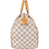 Louis Vuitton Damier Azur Monogram Speedy 30 Handbag