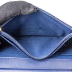 Chanel Bleu Quilted Stitch Lambskin Wallet On Chain Crossbody Bag - vintageandkickz