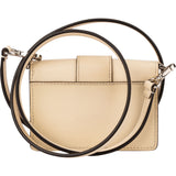 Fendi White Leather Micro FF Baguette Crossbody Bag