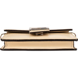 Fendi White Leather Micro FF Baguette Crossbody Bag