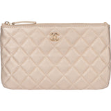 Chanel Golden Quilted Lambskin Clutch
