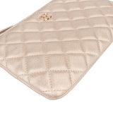 Chanel Golden Quilted Lambskin Clutch