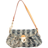 Louis Vuitton Denim Monogram Pleaty Raye Shoulder Bag