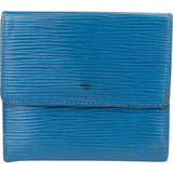Louis Vuitton Bleu Epi Leather Elise Wallet