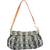 Louis Vuitton Denim Monogram Pleaty Raye Shoulder Bag