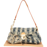 Louis  Vuitton Denim Monogram Pleaty Raye Handbag