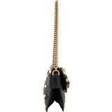 Gucci Black Leather Queen Margaret Bee Shoulder Bag