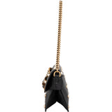 Gucci Black Leather Queen Margaret Bee Shoulder Bag