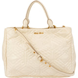 Miu Miu Quilted Leather City Handbag