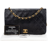 Chanel Quilted Lambskin 24K Gold Single Flap Shoulder Bag