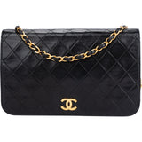 Chanel Quilted Lambskin 24K Gold Single Flap Shoulder Bag