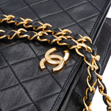 Chanel Quilted Lambskin 24K Gold Single Flap Shoulder Bag