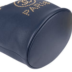 Chanel Bleu Caviar Leather Deauville Bucket Crossbody Bag - vintageandkickz