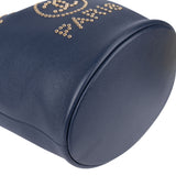 Chanel Bleu Caviar Leather Deauville Bucket Crossbody Bag - vintageandkickz
