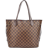 Louis Vuitton Damier Ebene Monogram Neverfull MM Handbag
