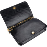 Chanel Quilted Lambskin 24K Gold Single Flap Shoulder Bag