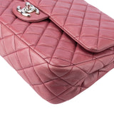 Chanel Quilted Lambskin Palladium Double Flap Crossbody Bag