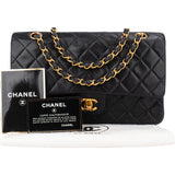 Chanel Quilted Lambskin 24K Gold Medium Double Flap Crossbody Bag