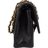 Chanel Quilted Lambskin 24K Gold Medium Double Flap Crossbody Bag