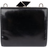 Prada Patent Leather Triangle Wallet On Chain