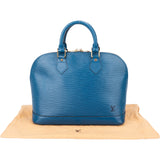 Louis Vuitton Bleu Epi Leather Alma PM Handbag