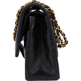 Chanel Quilted Lambskin 24K Gold Medium Double Flap Crossbody Bag