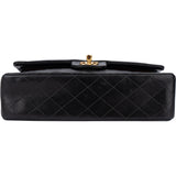 Chanel Quilted Lambskin 24K Gold Medium Double Flap Crossbody Bag
