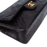 Chanel Quilted Lambskin 24K Gold Medium Double Flap Crossbody Bag