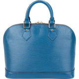 Louis Vuitton Bleu Epi Leather Alma PM Handbag