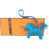 Hermès Blue Leather Rodeo Pendant
