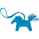Hermès Blue Leather Rodeo Pendant