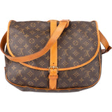 Louis Vuitton Canvas Monogram Saumur 35 Crossbody Bag