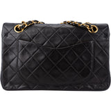 Chanel Quilted Lambskin 24K Gold Small Double Flap Crossbody Bag