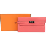 Hermès Pink Chevre Leather Kelly Wallet