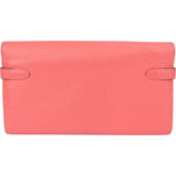 Hermès Pink Chevre Leather Kelly Wallet