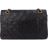 Chanel Quilted Lambskin 24K Gold Double Flap Crossbody Bag
