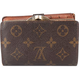 Louis Vuitton Canvas Monogram Compact Clip Wallet