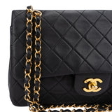 Chanel Quilted Lambskin 24K Gold Double Flap Crossbody Bag