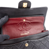 Chanel Quilted Lambskin 24K Gold Small Double Flap Crossbody Bag