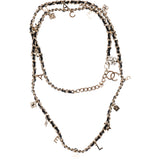 Chanel Multicolor Leather Woven Chain Charm Necklace