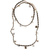 Chanel Multicolor Leather Woven Chain Charm Necklace