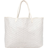 Goyard White Goyardine Monogram Saint Louis GM Shopper Bag