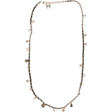 Chanel Multicolor Leather Woven Chain Charm Necklace