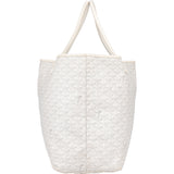 Goyard White Goyardine Monogram Saint Louis GM Shopper Bag