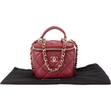 Chanel Quilted Lambskin Mini Vanity Handbag