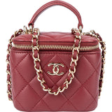 Chanel Quilted Lambskin Mini Vanity Handbag