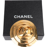 Chanel Golden CC Helix Brooch